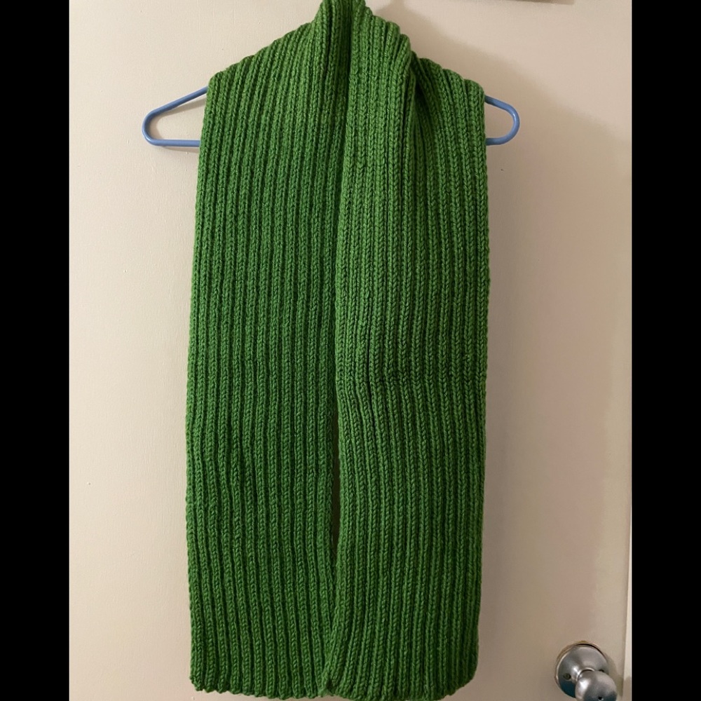 Handmade Green Scarf 63” by 6.5”